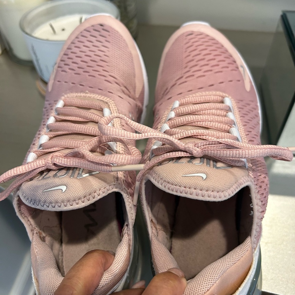 Nike Women's Air Max 270 Sneakers — Rose Pink and White - Picture 8 of 11